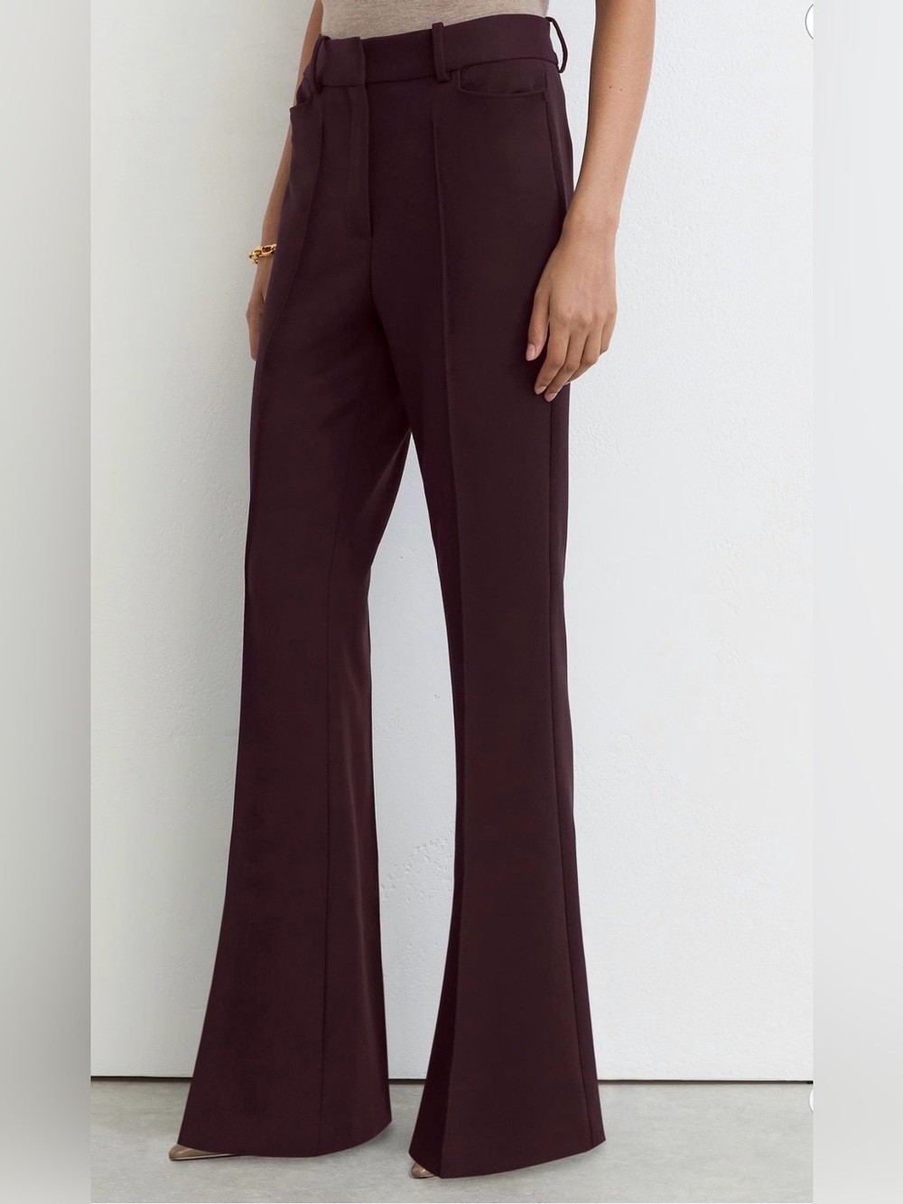 Reiss Flora-Flare Trouser - Berry